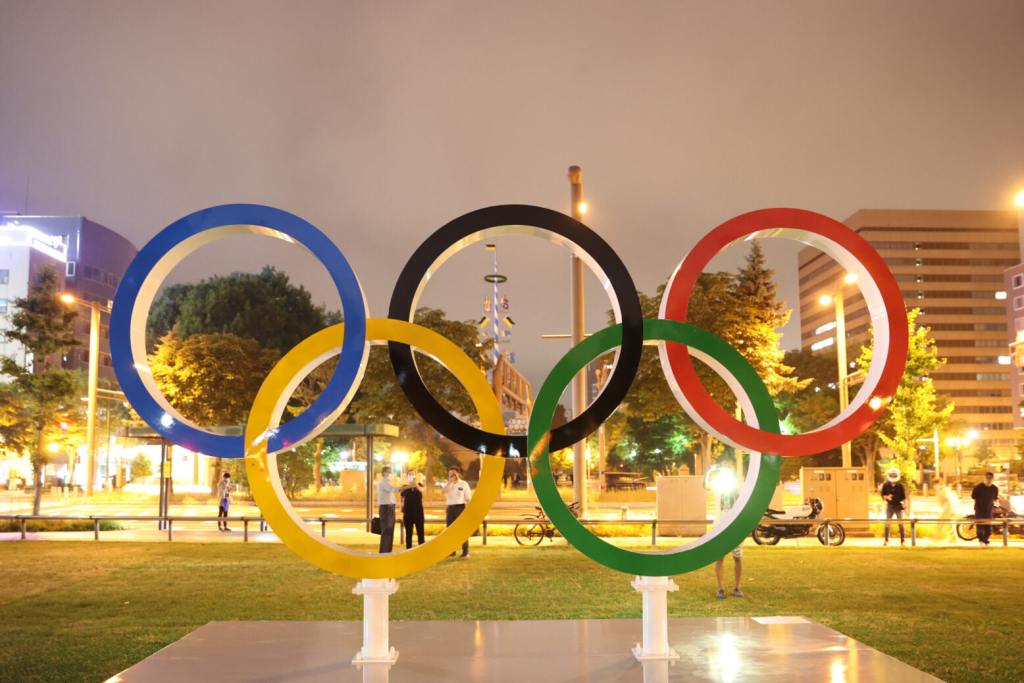 Olympic rings at Odori Park